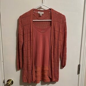 LOFT Coral Cardigan Sweater